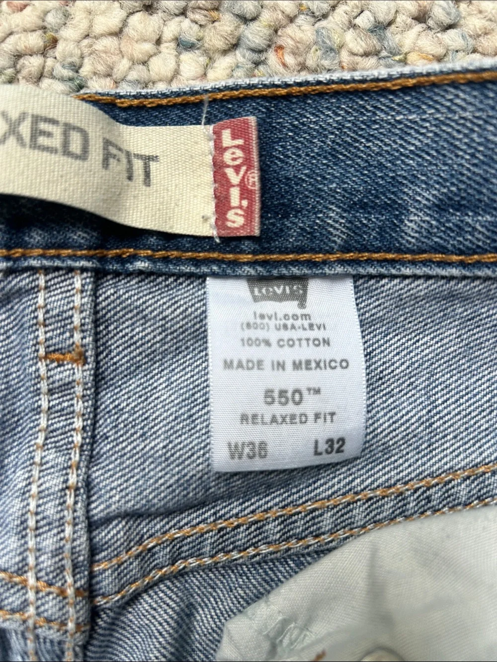 Vintage Y2K 550 Levis 36X32 Relaxed Fit